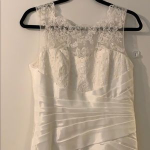 Davids bridal wedding dress size 10 off white